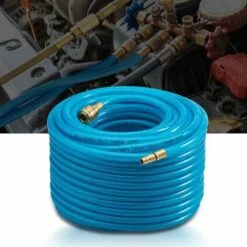 VINGO Tuyau D'air Comprimé Accessoires Pour Compresseurs Keller 6x12mm 1/4" Raccord D'air Comprimé Sécurité 20m - Bleu