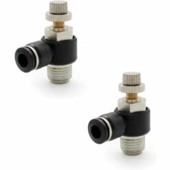 STARLIGHT 2 Pièces 6 Mm Raccords Pneumatiques, SL.GT 1/4" Régulateur De Débit D'air, Avec Connexion Enfichable Et Filetage Extérieur Connecteur Rapide De Valve