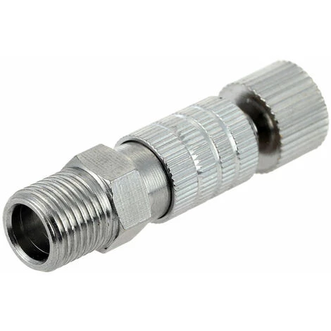 LITZEE Accessoires De Connecteur Rapide D'aérographe, Connecteur Autobloquant D'aérographe De Compresseur D'air, Nervures Intérieures Et Extérieures De 1/8 "T-117 Aérographe Pneumatique – Image 2