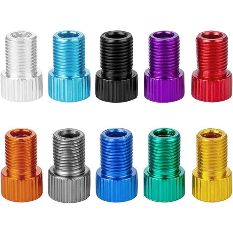 MODOU 10 Pièces Adaptateur Valve Presta, Conversion De Presta En Schrader Pour Vélos, Gonfler Vos Pneus Avec Une Pompe Standard Ou Un Compresseur D'air
