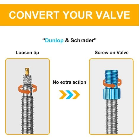 MODOU 10 Pièces Adaptateur Valve Presta, Conversion De Presta En Schrader Pour Vélos, Gonfler Vos Pneus Avec Une Pompe Standard Ou Un Compresseur D'air â Image 3