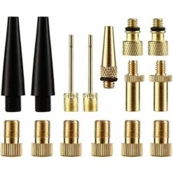 MODOU Adaptateur De Valve - 15 Pièces - Adaptateur De Gonflage - Adaptateur De Pompe SV AV DV - Connecteur De Pompe à Vélo (laiton)