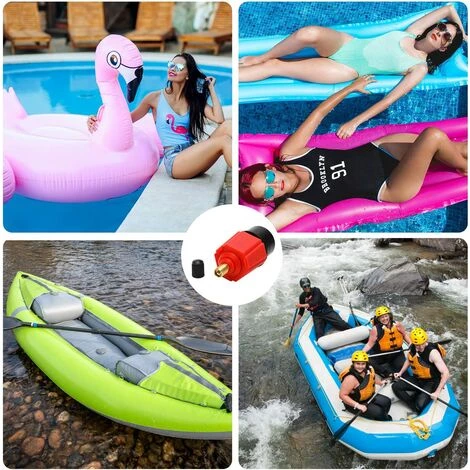 CHANCEY Convertisseur Gonflable De Pompe D’Adaptateur D’air Adaptateur,SEMAket 4 Normes Pièce Jointe Conventionnelle De Valve D’air Pour Bateau Gonflable, Stand Up Paddle Board, Lit Gonflable, Etc. – Image 5