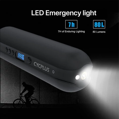 CYCPLUS 150PSI Vélo électrique Gonfleur Vélo Cycle Pompe à Air Pompe Rechargeable Sans Fil Pneu Pompe Vtt Vélo De Route Moto Voiture Gonfleur D'air - Noir - Sans Fonction De Banque D'alimentation – Image 5