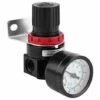 BARES Régulateur De Pression D'air, AR2000 G1 / 4 Compresseur à Commande Pneumatique Avec Manomètre, 1/4" Soupape Jauge Réglable De Pression D'Air En Alliage D'aluminium Avec Support