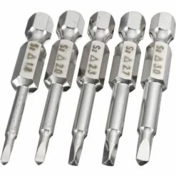 NAXUNNN 5Pcs Queue Hex Embouts De Tournevis Électriques à Tête Triangulaire Bits Set 50mm Embouts De Vissage Magnétique De Tige Hexagonale 6,35mm En Acier S2 à Pointe Triangle 1,8/ 2,0/ 2,3/ 2,7/ 3,0mm,