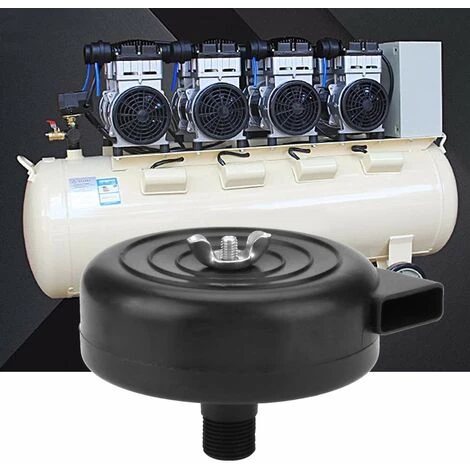 FR-LIFE Filtres D'admission Compresseur D'air 16 Mm 3/8PT,BR-Vie Compresseur D'air Filtre Silencieux, Plastique Masculin Filtre D'echappement Pour Compresseur D'air - Noir – Image 4