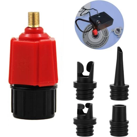 FR-LIFE BR-Vie Convertisseur Gonflable De Pompe D’Adaptateur D’air Adaptateur, 4 Normes Pièce Jointe Conventionnelle De Valve D’air Pour Bateau Gonflable, Stand Up Paddle Board, Lit Gonflable