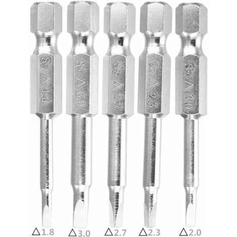 QERSTA Hex Queue Tournevis à Tête Triangulaire Magnétique Bits Astuce Set S2 Acier 5pcs 50mm 6.35mm – Image 2