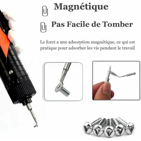 QERSTA Hex Queue Tournevis à Tête Triangulaire Magnétique Bits Astuce Set S2 Acier 5pcs 50mm 6.35mm – Image 3