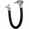 JOORRT Adaptateur Tuyau Gonfleur De Pneu,Flexible De Gonflage Tuyau En Caoutchouc Noir Gonflage Dair Tuyau Dair Du Pneu Pour Gonfler Les Pneus De Voiture Moto Vélo Pompe - 20cm