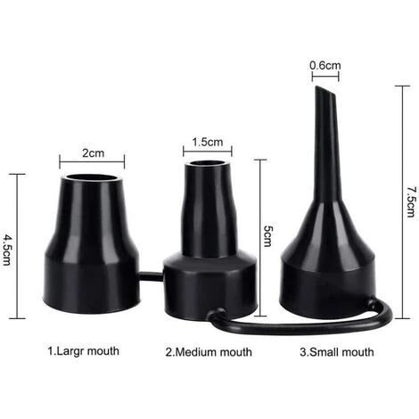 GRID COOL Plastique Gonfleur Adaptateur Buses De Rechange, Pompe Buse Tête 3 Tailles Pour Piscine Gonflable â Image 3