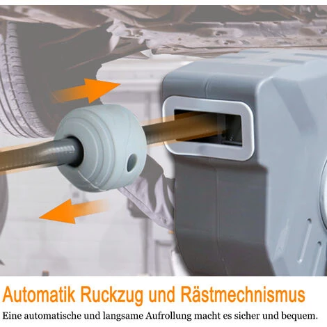 SWANEW Enrouleur De Tuyau à Air Comprimé - Enrouleur Automatique De Tuyau Pneumatique, Enrouleur Avec Tuyau - Dévidoir Automatique Avec Embrayage 10+1 M - Gris - Gris – Image 4