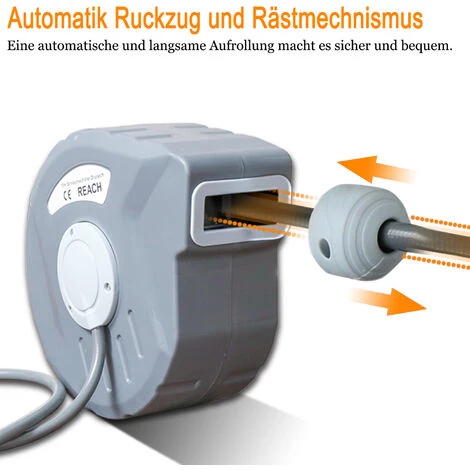 SWANEW Enrouleur De Tuyau à Air Comprimé - Enrouleur Automatique De Tuyau Pneumatique, Enrouleur Avec Tuyau - Dévidoir Automatique Avec Embrayage 10+1 M - Gris - Gris – Image 5