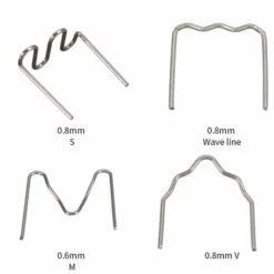 LIFCAUSAL Universel 400 Pièces/ensemble Prédécoupé 0.6mm-0.8mm Agrafes Plates à Vague Chaude Pour Agrafeuse En Plastique Réparation Soudeuse Outil De Réparation