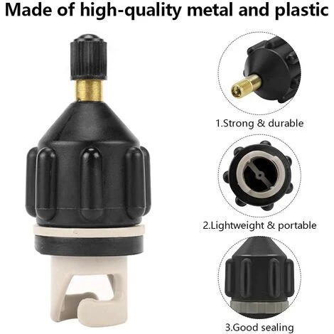 MONLY 2 PCS Adaptateur De Kayak En Plastique Adaptateur De Valve à Air Standard Adaptateur Sup Compresseur Étanche Adaptateur Pompe Kayak Embout De Gonflage Pour Bateaux Pneumatique Board Kayak â Image 3
