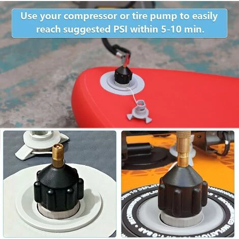 MONLY 2 PCS Adaptateur De Kayak En Plastique Adaptateur De Valve à Air Standard Adaptateur Sup Compresseur Étanche Adaptateur Pompe Kayak Embout De Gonflage Pour Bateaux Pneumatique Board Kayak â Image 4