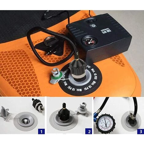 MONLY Adaptateur De Valve Adaptateur De Pompe De Navire Sup, Accessoires D'Adaptateur De Compresseur De Pompe à Air à Plaque De Palette Verticale, Adaptateur De Pompe à Air Conventionnel Portable â Image 4