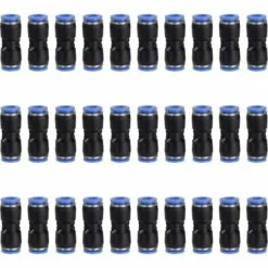 Connecteur Pneumatique 6mm Droit Raccords Rapides Pneumatiques Push In Raccord De Tube De Ligne D'Air En Plastique 30 Pièces - DKSFJKL