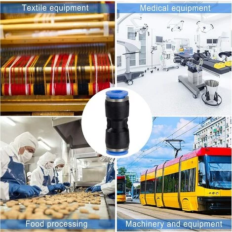 Connecteur Pneumatique 6mm Droit Raccords Rapides Pneumatiques Push In Raccord De Tube De Ligne D'Air En Plastique 30 Pièces - DKSFJKL – Image 5