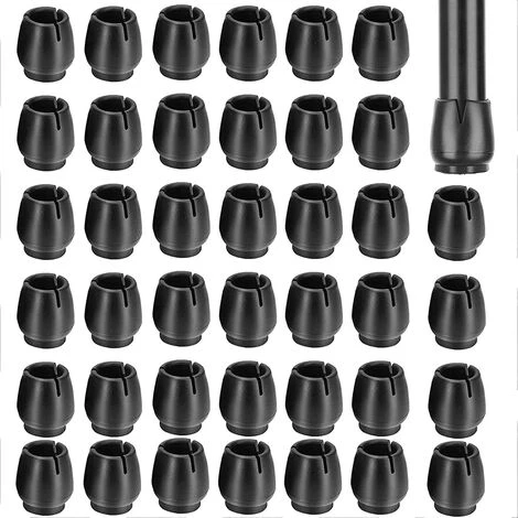 PESCE Protecteur De Sol Pour Pieds De Chaise Ronds De 37 à 42 Mm, Capuchons De Pieds De Petite Chaise En Silicone, Meilleurs Embouts De Pieds De Chaise, Noir, Paquet De 40