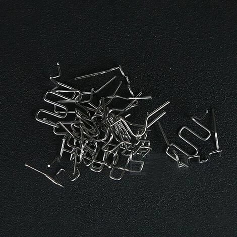 LIFCAUSAL Universel 100 Pièces/ensemble Prédécoupé 0.6mm-0.8mm Agrafes Plates à Vague Chaude Pour Agrafeuse En Plastique Réparation Soudeuse Outil De Réparation – Image 2