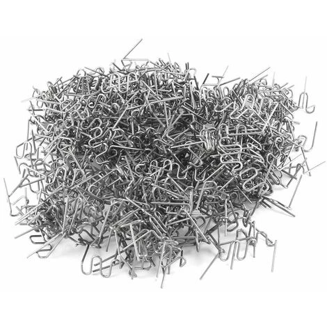 LIFCAUSAL Universel 100 Pièces/ensemble Prédécoupé 0.6mm-0.8mm Agrafes Plates à Vague Chaude Pour Agrafeuse En Plastique Réparation Soudeuse Outil De Réparation – Image 5