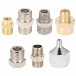 LIFCAUSAL Kit D'adaptateur D'aérographe Professionnel 7 Pièces Ensemble De Connecteurs De Montage Pour Compresseur Et Tuyau D'aérographe