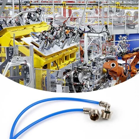 MONLY Raccord Rapide Air Comprimé, SRJQXH 2 Pièces PL6-04 Mâle Coude Push To Raccord Pneumatique, Filet Extérieur Haute Dureté, Le Raccord Pneumatique Est Disponible Pour Les Tubes PU Et Nylon â Image 3