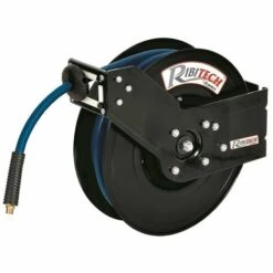 RIBIMEX Dévidoir Automatique à Air 16m 9,3x15,3mm Tuyau Gomme/pvc Support Métal..