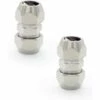 MONLY 2 Pièces 10 MM Raccord De Tuyau à Virole De Compression, Argent Tuyau Pneumatique Raccord, Cuivre Nickelé Tube Double Droite Connecteur Rapide, Convient Pour Plomberie, Compresseur D'air