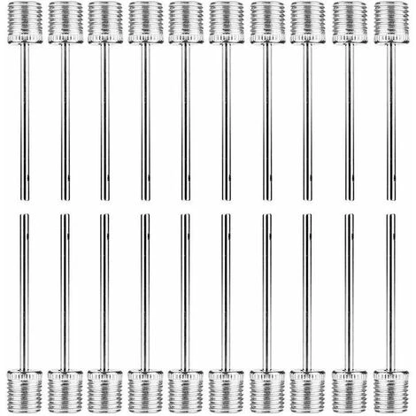 THSINDE Lot D'aiguilles De Pompe à Ballon Pour Ballons De Sport, Aiguilles D'aflateur En Acier Inoxydable Pour Le Football, Basket-ball, Soccer, Volley-ball, Lot 20