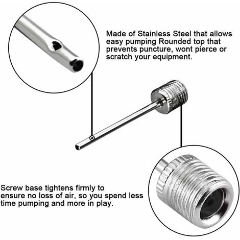 THSINDE Lot D'aiguilles De Pompe à Ballon Pour Ballons De Sport, Aiguilles D'aflateur En Acier Inoxydable Pour Le Football, Basket-ball, Soccer, Volley-ball, Lot 20 – Image 4