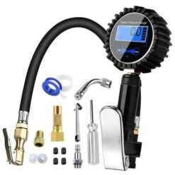 FUIENKO Manomètre Numérique Pour Pneus, Manomètre De 200 PSI, Gonfleur Automatique, Outils à Air, écran LCD Rétro-éclairé, Pistolet De Gonflage,République Tchèque,US