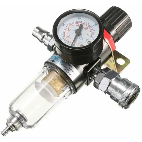 LIFCAUSAL Kit D'outils De Piège De Séparateur D'eau De Filtre De Compresseur D'air De 1/4 '' Avec La Jauge De Régulateur – Image 4