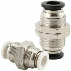 FLETéçA 4pcs Connecteurs Pneumatiques, Raccord De Cloison Pneumatique, Connecteur Rapide Pneumatique Diamètre Du Tuyau Raccordable, Peut Etre Utilisé Pour Fixer Et Connecter La Trachée（ 8 MM，Blanc）