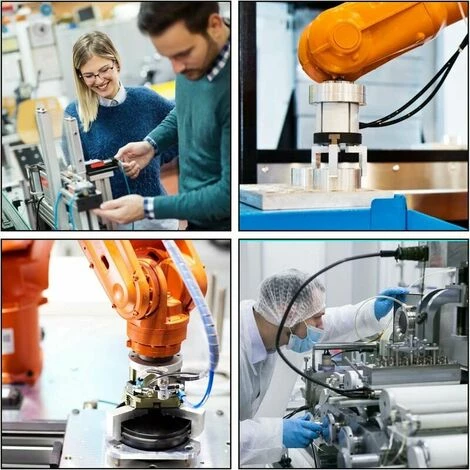 FLETéçA 6 Pièces Connecteurs Pneumatiques, Raccords Rapides à Filetage Mâle, Noir Coude Pneumatique Connecteur, Convient Aux Outils De Bricolage(8mm, 3/8") â Image 4