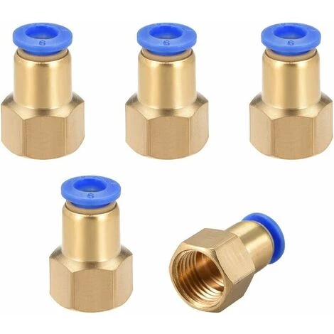 FLETéçA Pression Connexion Tube Raccord Adaptateur 8mm Tube Diamètre Externe Femelle Droit Pneumatique Connexion Connect Tuyau Raccord 5pcs(R1/8) â Image 2