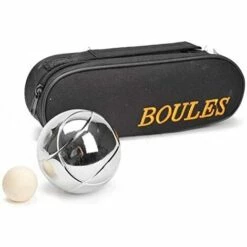 DIMATEL Jeu De 3 Boules De Pétanque En Métal Avec étui De Transport