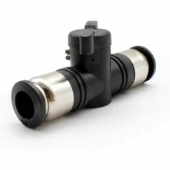 FVO Vanne à Bille Pneumatique De 10 Mm, Diamètre Intérieur Régulateur De Débit D'air, Plastique Noir En Alliage De Connecteur Rapide De Valve, Pour Outils Pneumatiques