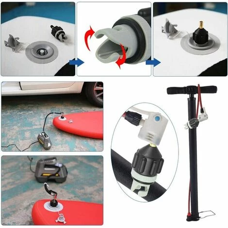 TANèTUE Adaptateur Pompe Kayak Embout De Gonflage Accessoire De CompresseuMATERIEL De Gonfleur Pour Sup Paddle Gonflable Bateau Pneumatique Kayak â Image 4