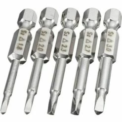 Cisea 5Pcs Queue Hex Embouts De Tournevis Électriques à Tête Triangulaire Bits Set 50mm Embouts De Vissage Magnétique De Tige Hexagonale 6,35mm En Acier S2 à Pointe Triangle 1,8/ 2,0/ 2,3/ 2,7/ 3,0mm,