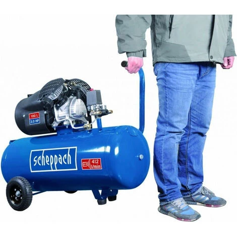 Scheppach - Compresseur à 2 Cylindres Lubrifié 50L 2200W 10bars - HC53DC â Image 3