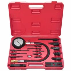 VidaXL Kit De Testeur De Compression De Moteur Diesel 17 Pcs - Rouge