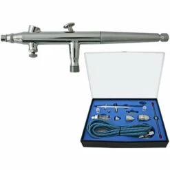 WILTEC Aérographe Professionnel Type 186K Fonction Double Action / Aiguilles 0.3 / 0.5 / 0.8 Mm Mini-Filtre