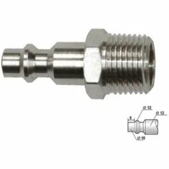 BGS TECHNIC EMBOUT FILETAGE 3/8 NPT MALE DE COUPLEUR PNEUMATIQUE EUROPEEN