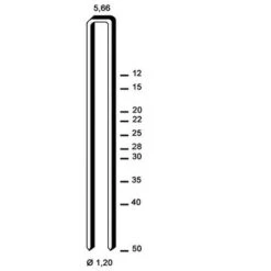 5 000 Agrafes Galvanisées Résinées E-40 - 5,66 X 40 X D. 1,2 Mm - 6E-401 - Alsafix