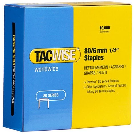 Boîte De 10000 Agrafes Galvanisées De Type 80 L. 6 Mm - TA-0381 - Tacwise
