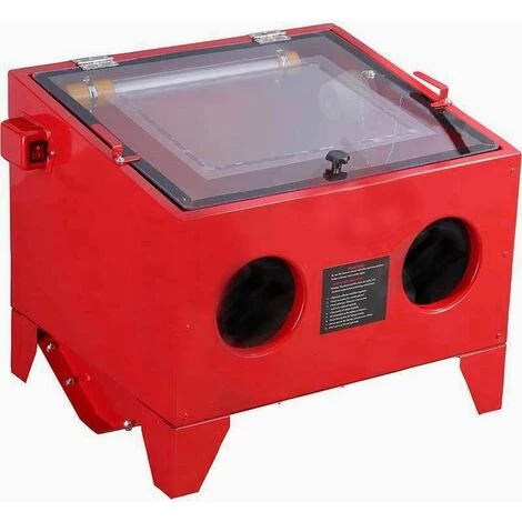 TRAD4U Cabine De Sablage Sableuse, Varan Motors Cabine De Sablage, Microbilleuse Perle Sable Grit 90L+PISTOLET