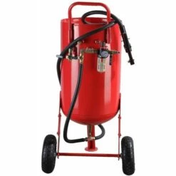 TRAD4U Sablage Mobile Sableuse Microbilleuse Perle Sable Grit 100 L Avec Accessoires